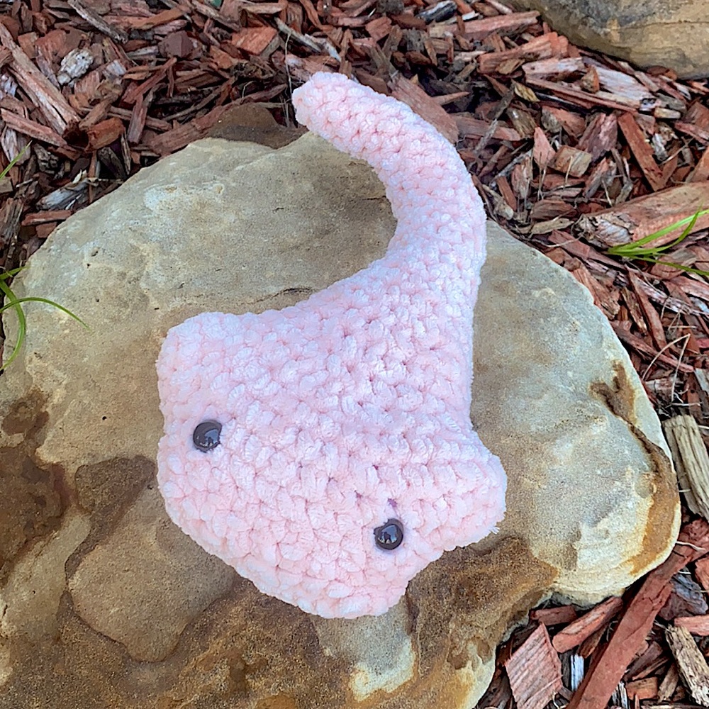 Pink Handmade Crochet Stingray
